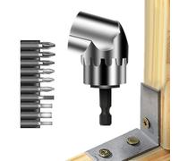 Fixation de perceuse à angle droit - Embout d'extension de de 105 degrés, adaptateur d'angle de qualité industrielle, douille hexagonale magnétique | Matériel polyvalent pour visseuses à