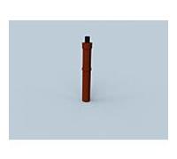 Fixation de toit Bertrams Polyline LAS 41DAK400-80T DN 80 /125, terre cuite, 400 mm au-dessus du toit