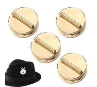 Fixation magnétique pour épingle | Lot de 4 Supports Métalliques Plats Invisibles Réutilisables,Support pour Pin's de Broche Aimant pour Foulard | pour hijab, tissu, corsage, badge, bijoux, DIY, traje