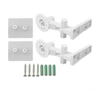 Fixation Murale Plastique 2pcs 135 Degrés Fixation Murale Plastique | ABS plastique pour durable, rotation 135°, pour intérieur extérieur, , kit 2 pièces