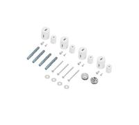 LuxeBath Fixation murale pour radiateur design sèche-serviette de salle de bain en plastique blanche accessoires supports de suspension matériel de montage complet chauffe-serviettes Weiß