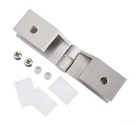 Fixation Murale Verre Laiton Brossé 52mm Douille Silicone | Laiton brossé 52mm, douilles silicone anti-rayures, fixation murale solide, pour idéal douche et salle de bain