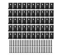 Fixation pour terrasses - Avec vis outils de fixation pour charges lourdes - Fixations pour terrasses en composite de 50 pièces | Clips pour revêtement en composite, fixation P