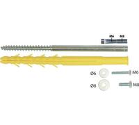 Fixation universelle M6 et M8 ING FIXATIONS Doublage plaque de plâtre + isolant - Ø 12 x 200 mm - Boîte de 20 - A160470