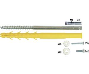Fixation universelle M6 et M8 ING FIXATIONS Doublage plaque de plâtre + isolant - Ø 12 x 240 mm - Sachet de 2 - A855718