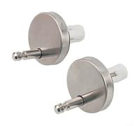 Fixations de siège de toilette avec trou borgne - Boulons de charnière de fixation supérieure avec vis en caoutchouc extensible et écrous en acier inoxydable 304 pour kit de réparation de couvercle de