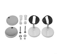 Fixations de siège de toilette avec trou borgne - Boulons de charnière de fixation supérieure avec vis en caoutchouc extensible et écrous en acier inoxydable 304 pour kit de réparation de couvercle de