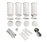 Fixations pour radiateur sèche-Serviette, Support Universel pour seche Serviette, Convient pour Tout radiateur SDB Droit ou courbé… (Blanc) (Blanc) (Blanc)
