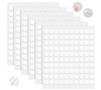 FIXCHORD Points Collants Double Face, 600pcs Points de Colle en Acrylique Transparent, Autocollants Points Adhésifs Imperméables Pâte Amovible Ronde Sans Trace pour Décorations d'Anniversaire 10mm