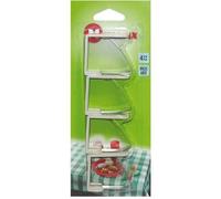 Fixe nappe - inox + plastique - Lot de 4