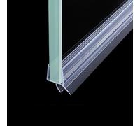 Fixe Verre Douche Profond profilé en U Joint Bas Porte Douche PVC Transparent, Pose Clipsable Facile