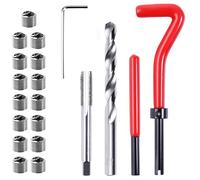 Fixinus 20pcs M10 X 1.5mm kit de réparation de Filetage, kit de réparation de Filetage en Acier Inoxydable helicoil Coil Coil kit d'outils à Main de réparation Automobile Compatible