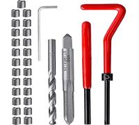 Fixinus 30pcs M8 X 1.25mm kit de réparation de Filetage, kit de réparation de Filetage en Acier Inoxydable helicoil Coil Coil kit d'outils à Main de réparation Automobile Compatible