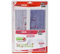 Fixo Cover 1009500 Lot de 5 protège-livres réglables Transparent 28 x 53 cm