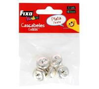 Fixo Kids - Sachet de 5 grelots en métal argenté Ø 18 mm, travaux manuels Scolaires et décorations pour Enfants, Noël, célébrations et fêtes
