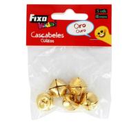 Fixo Kids - Sachet de 5 grelots en métal doré Ø 18 mm, travaux manuels et décorations Scolaires, Noël, célébrations et fêtes