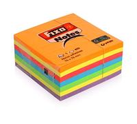 Fixo Notes adhésives 76 x 76 Fluor, cube/cheville 4 couleurs