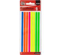 Fixo Notes | Bandes adhésives à souligner | Couleurs néon | 160 bandes | 5 x 135 mm | Plastique Translucide | Repositionnable | Parfait pour souligner et marquer des pages de points et d'oppositions