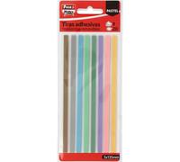 Fixo Notes | Bandes adhésives pour surligner | 8 couleurs pastel | 20 bandes par couleur | 5 x 135 mm | plastique translucide | repositionnable | Parfaites pour souligner et marquer des pages
