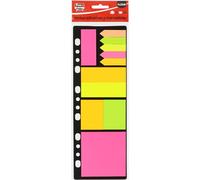 Fixo Notes | Set de notes et marqueurs adhésifs | Couleurs et tailles assorties | Parfait pour classeurs 4 anneaux A4 | 25 feuilles par bloc | 11 blocs | Matériel scolaire parfait pour vous organiser