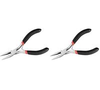 Fixpoint 77098 Pince à becs demi-rondes avec embouts striés, 125mm (Lot de 2)