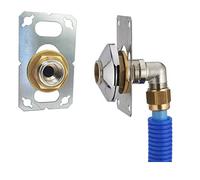 FIXSYSTEM kit sortie de cloison pour tube PER à Compression (à Visser) Ø12 - sortie mâle 20x27 (3/4) / femelle 15x21 (1/2) + rosace de finition chromée pour robinet machine à laver
