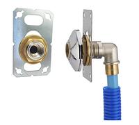 FIXSYSTEM kit sortie de cloison pour tube PER à Glissement Ø16 - sortie mâle 20x27 (3/4) / femelle 15x21 (1/2) + rosace de finition chromée pour robinet machine à laver