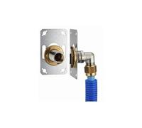 Fixsystem simple : kit complet de fixation d'un robinet mural simple m1/2' (15x21) coude d'alimentation à compression sur tube per -