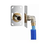 FIXSYSTEM simple : kit complet de fixation d'un robinet mural simple M1/2' (15x21) Coude d'alimentation à glissement sur tube PER - Ø 12 mm, sortie