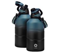 Fjbottle Gourde Isotherme 1.9L avec Bouchon Magnétique, Gourde Sport Double Paroi sans BPA, Bouteille d'eau de Grande Capacité pour Sport, Voyage, Vélo, Randonnée