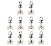 FJMQHU 40 Pièces Rail de Rideau Crochet Roulettes Glisseur En Alliage D'Aluminium Facile à Installer Coulissement Lisse Adapté à Salle de Bain Bureau Salon