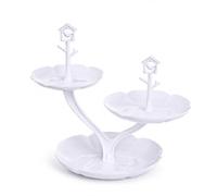 FJMQHU Corbeille à fruits en plastique blanc - Panier à fruits pour table basse et comptoir - usage quotidien, Forme de branche d'arbre, plateau rond