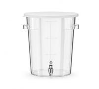 FJMQHU Distributeur en plastique, fontaine à cocktail glacées, pour la maison, 4L Carré avec robinet