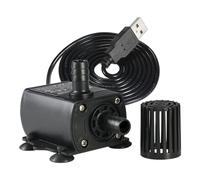 FJMQHU Mini Pompe Submersible étanche pour Bassin, Pompe de Remplacement USB, Pompe Fontaine 5 V pour Distributeur d'eau pour Animaux, Système Hydropo