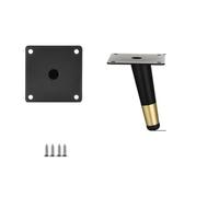 FJOADNVM Pied de Table 4 pièces/Ensemble Pieds de Meuble TV en métal Luxe | Canapé cône Oblique Table basse pieds meubles Support salle de bain(BlackGold 10cm)
