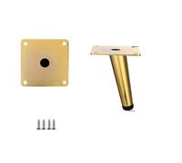 FJOADNVM Pied de Table 4 pièces/Ensemble Pieds de Meuble TV en métal Luxe | Canapé cône Oblique Table basse pieds meubles Support salle de bain(Gold 10cm)
