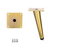 FJOADNVM Pied de Table 4 pièces/Ensemble Pieds de Meuble TV en métal Luxe | Canapé cône Oblique Table basse pieds meubles Support salle de bain(Gold 25cm)