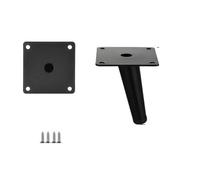 FJOADNVM Pied de Table 4 pièces/Ensemble Pieds de Meuble TV en métal Luxe | Canapé cône Oblique Table basse pieds meubles Support salle de bain(Black 12cm)