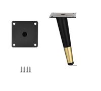 FJOADNVM Pied de Table 4 pièces/Ensemble Pieds de Meuble TV en métal Luxe | Canapé cône Oblique Table basse pieds meubles Support salle de bain(BlackGold 25cm)