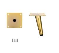 FJOADNVM Pied de Table 4 pièces/Ensemble Pieds de Meuble TV en métal Luxe | Canapé cône Oblique Table basse pieds meubles Support salle de bain(Gold 12cm)