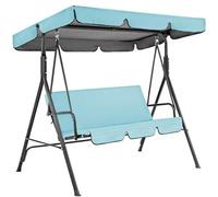 FJQFHH Housse pour balancelle de Jardin à Trois Places, Housse de Remplacement for auvent balançoire Porche Oxford 210D(Azure,190 * 132 * 15cm)
