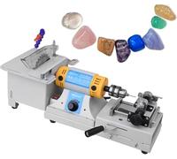 FJYAWEN Machine à Polir Les Pierres Précieuses 750 W, Rectifieuse à Facettes, Polisseuse De Bijoux, Rectifieuse Plate, Machine Lapidaire 800-10 000 TR/Min, pour Bijoux, Jade Et Métaux Précieux