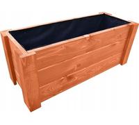 FKL DESIGN Home Deco D24 Jardinière en Bois Pot de Fleurs Jardin Patio Prêt à Monter (80 cm x 30 cm x 30 cm, Noyer)