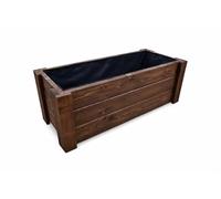 FKL DESIGN Home Deco D24 Jardinière en Bois Pot de Plantes Jardin Patio Prêt Assemblé (80 cm x 30 cm x 30 cm, Palissandre)