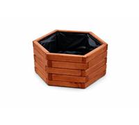 FKL DESIGN Home Deco Jardinière en Bois, Cache-Pot pour Jardin, terrasse, Caisse en Bois imprégné D26 (chêne, 51 x 44 x 23 cm) (Noix, 51x44x23 cm)