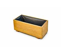 FKL DESIGN Home Deco Jardinière en Bois, Cache-Pot pour Jardin, terrasse, Caisse en Bois imprégné D26 (Chêne, 60x30x29 cm)