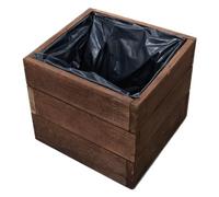 FKL DESIGN Home Deco Jardinière en Bois, Cache-Pot pour Jardin, terrasse, Caisse en Bois imprégné D26 (Palissandre, 30x30x24 cm)