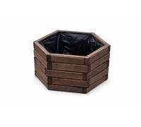 FKL Design Home Deco Jardinière en Bois, Cache-Pot pour Jardin, terrasse, Caisse en Bois imprégné D26 (Palissandre, 51x44x23 cm)