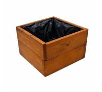 FKL DESIGN Home Deco Jardinière en Bois, Cache-Pot pour Jardin, terrasse, Caisse en Bois imprégné D26 (Teck, 40x40x28 cm)