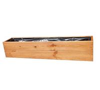 FKL DESIGN Home Deco Jardinière en Bois jardinière terrasse entièrement assemblée D27 Teck (Longueur 90 cm)